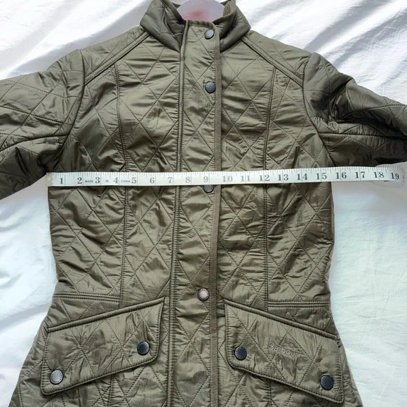 Barbour Calvary Polarquilt Utility Jacket - Dark Olive - Picture 8 of 8